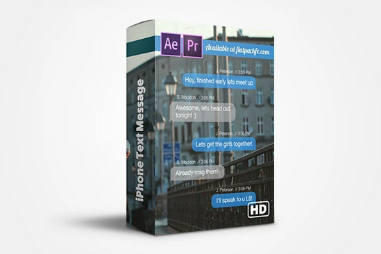Text Message Effect FlatPackFx – Template tin nhắn cho Video