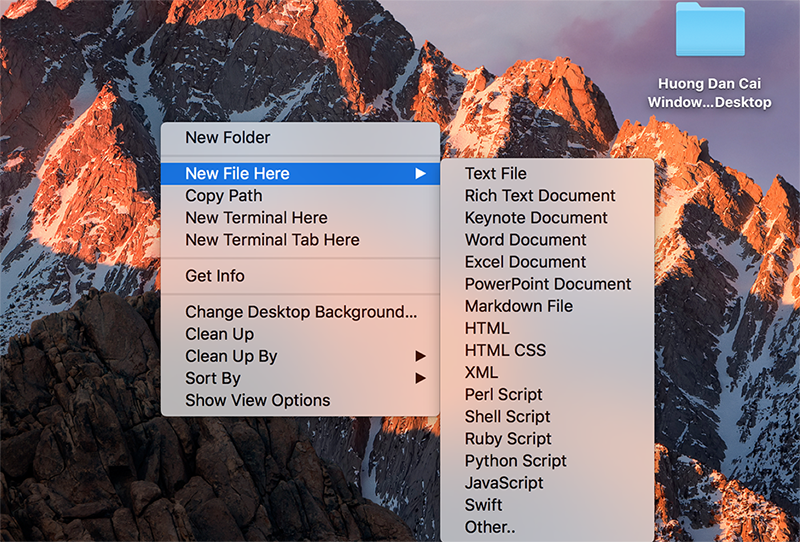 Easy New File – Thêm chức năng cho menu chuột phải trên Mac