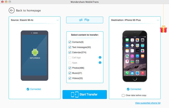 Wondershare MobileTrans – Chuyển dữ liệu từ Android sang iOS và ngược lại