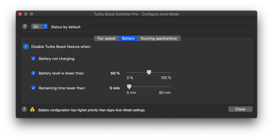 Turbo Boost Switcher Pro – Bật/tắt chế độ Turbo trên các máy Mac mới
