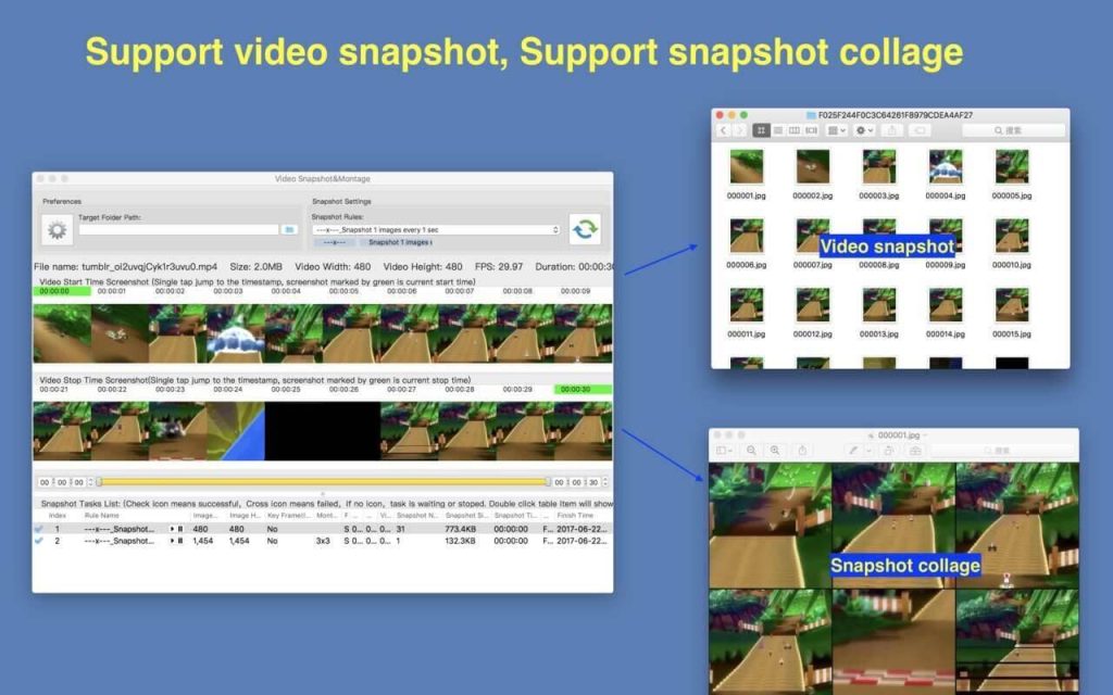 Video Snapshot&Collage – Trích xuất và tạo ảnh lồng ghép cho Video