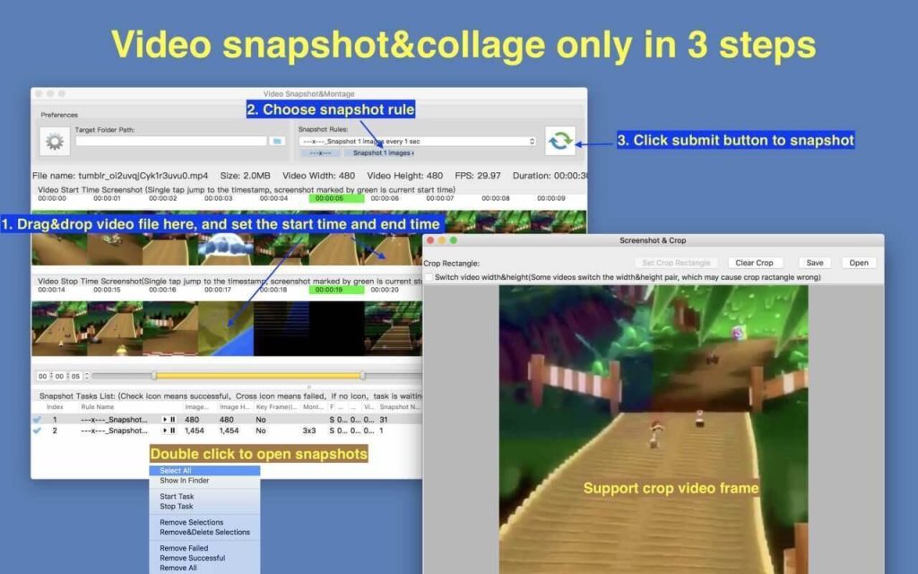 Video Snapshot&Collage – Trích xuất và tạo ảnh lồng ghép cho Video