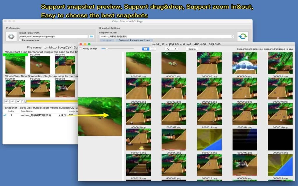 Video Snapshot&Collage – Trích xuất và tạo ảnh lồng ghép cho Video