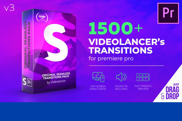 Videolancer’s Transitions for Premiere Pro | Original Seamless Transitions – 1500+ hiệu ứng chuyển cảnh.