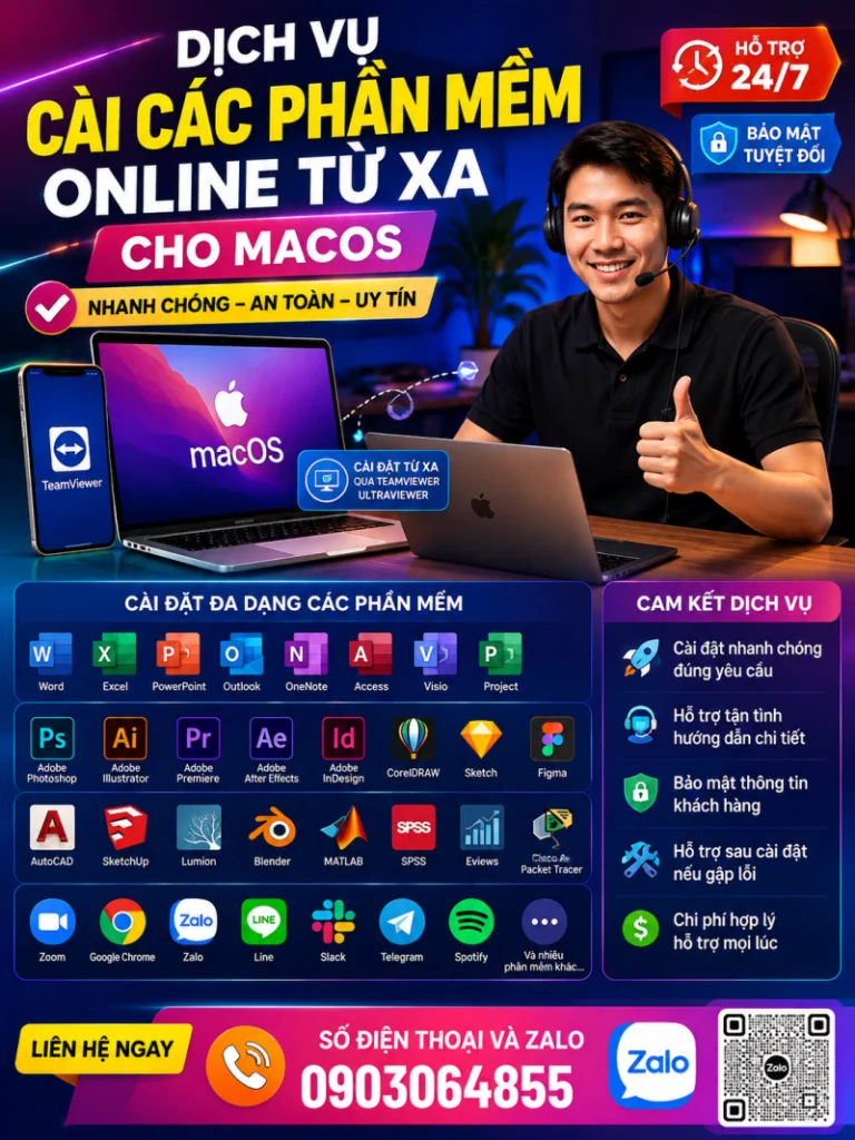 Dịch Vụ Cài Driver Và Kết Nối Máy In Qua Wi-fi/usb Cho Macbook Mac Os