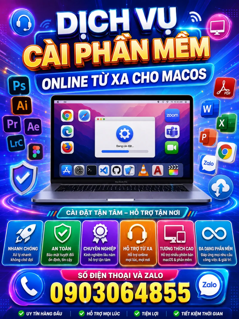 Dịch Vụ Cài Driver Và Kết Nối Máy In Qua Wi-fi/usb Cho Macbook Mac Os