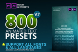 800 Text Presets for Premiere Pro & After effects – V7 – 800 Text Presets cho dân Premiere Pro & After effects
