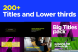Titles And Lower Thirds Pack 200 cho After Effect